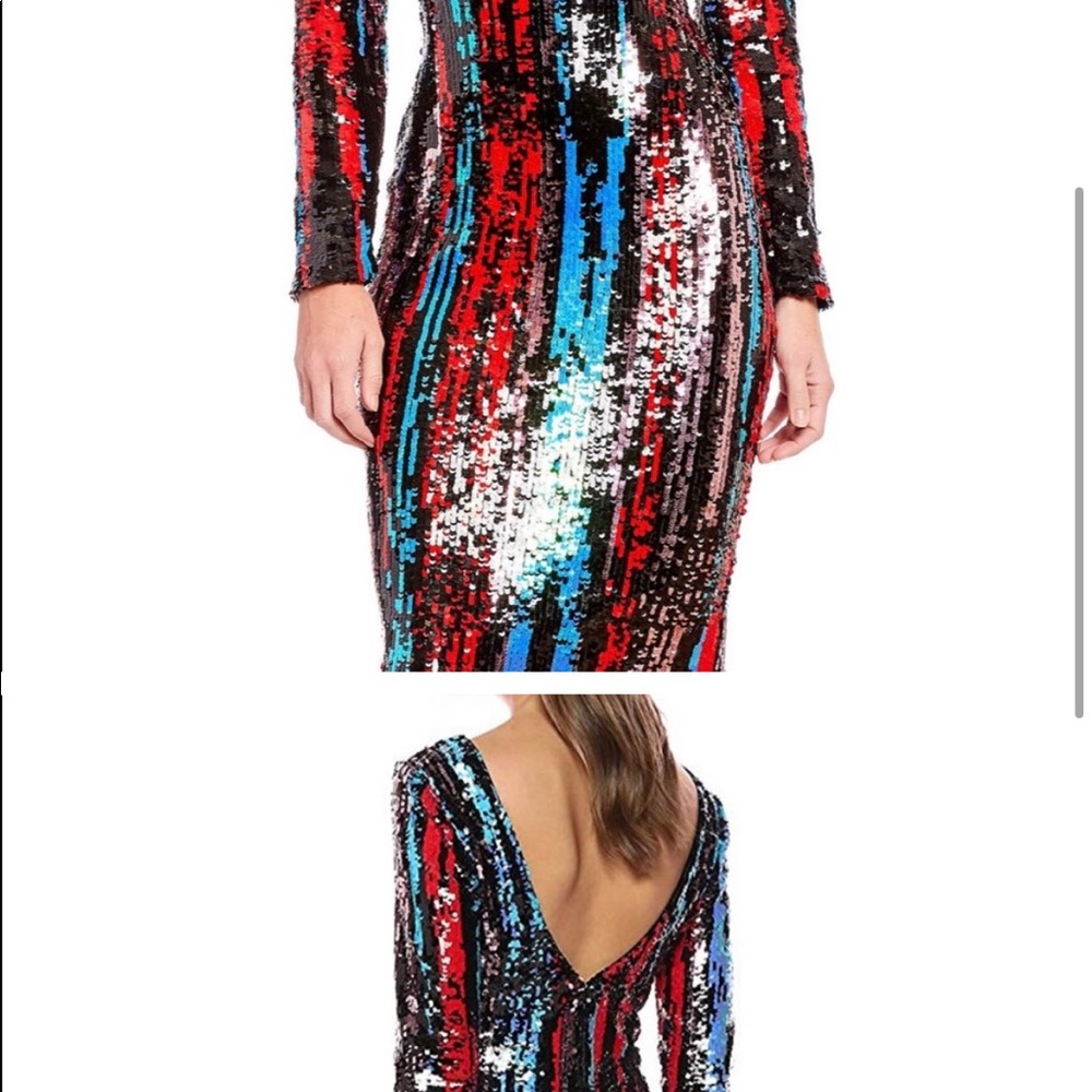 Dress the population midi long sleeve dress. Worn once